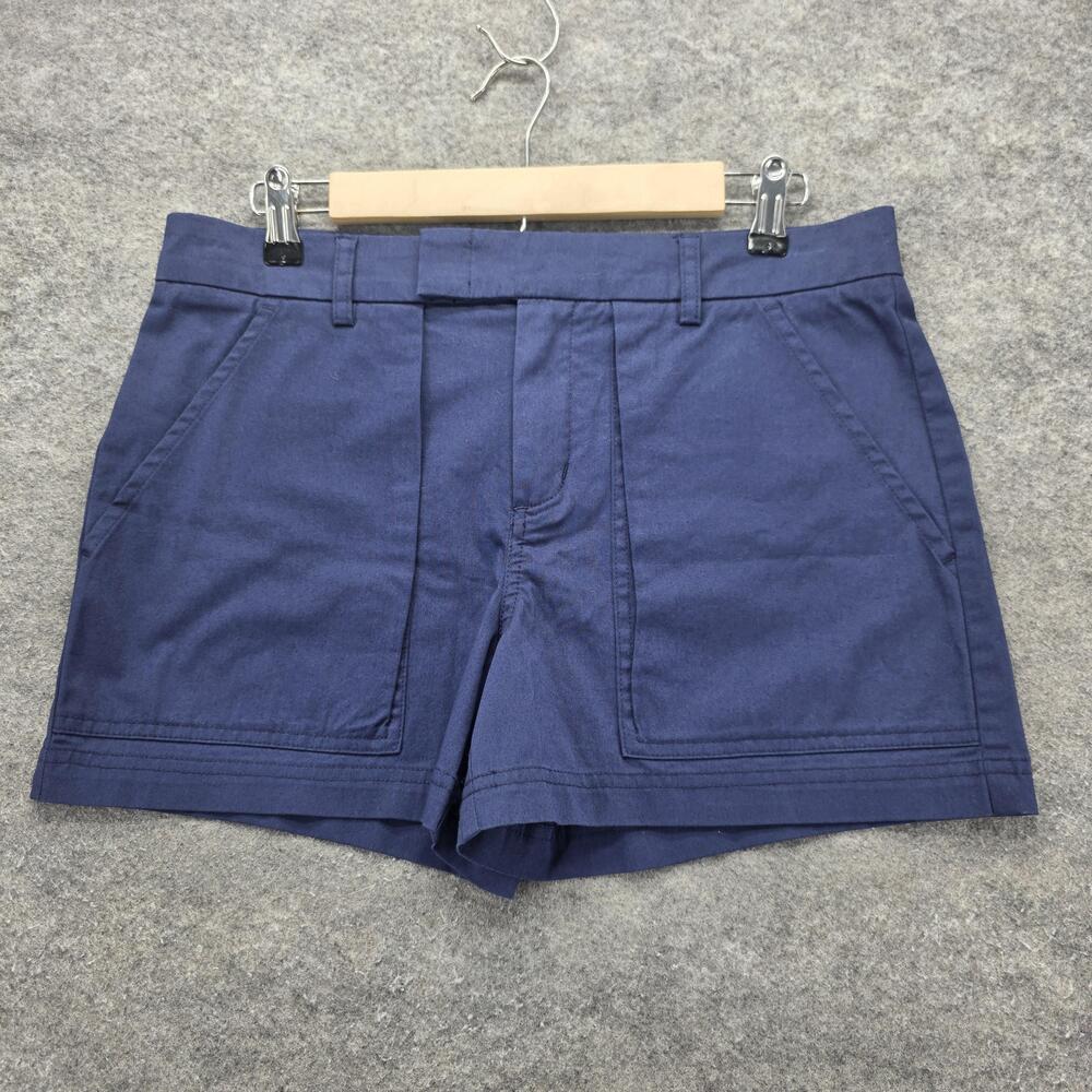 Vince Shorts Womens 8 Dark Indigo Patch Pocket Stretch Chino Casual V266220997